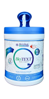 A pop-top canister of surface disinfectant wipes with an open lid